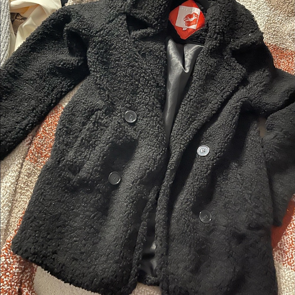 black teddy coat